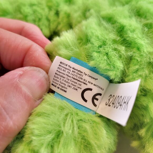 Manhattan Toy Green Brontosaurus Dinosaur Plush Stuffed Animal 10" Soft Toy - Picture 14 of 16